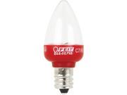 Feit BPC7 R LED Red C7 LED Decorative Replacement Bulb