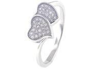 Doma Jewellery MAS02420 8 Sterling Silver Ring with Micro Set Cubic Zirconia Size 8