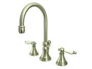 Kingston Brass KS2988PL Two Handle 8 in. to 16 in. Widespread Lavatory Faucet with Brass Pop up