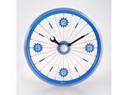 Maples Clock LFT 16 BU 16 in. Aluminum Bicycle Wheel Wall Clock Blue