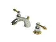 Kingston Brass KB944AL Two Handle 4 in. to 8 in. Mini Widespread Lavatory Faucet with Retail Pop up