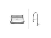 Ruvati RVC2426 Stainless Steel Kitchen Sink and Chrome Faucet Set