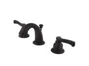 Kingston Brass KB915FL Two Handle 4 in. to 8 in. Mini Widespread Lavatory Faucet with Retail Pop up