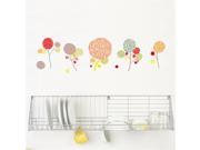 SPOT by ADzif S3335A01 Little Garden Pompom Flowers Wall Decal Color Print