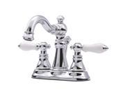Kingston Brass FS1601APL Two Handle 4 in. Centerset Lavatory Faucet with Retail Pop up