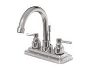 Kingston Brass KS8661EL Two Handle 4 in. Centerset Lavatory Faucet with Brass Pop up