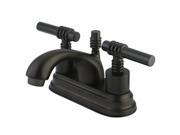 Kingston Brass KS2605ML Two Handle 4 in. Centerset Lavatory Faucet with Brass Pop up