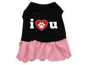 Mirage Pet Products 58 09 XXLBKPK I Heart You Dresses Black with Pink XXL 18