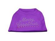 Mirage Pet Products 52 25 07 XSPR Merry Christmas Rhinestone Shirt Purple XS 8