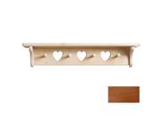 Little Colorado 1234HOHT Heart Peg Shelf in Honey Oak