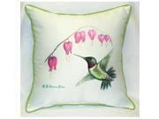 Betsy Drake HJ030 Hummingbird Art Only Pillow 18 x18