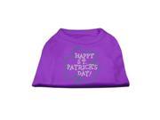 Mirage Pet Products 52 36 SMPR Happy St. Patricks Day Rhinestone Shirts Purple S 10