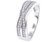 Doma Jewellery MAS02423 9 Sterling Silver Ring with Micro Set Cubic Zirconia Size 9