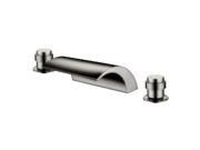 Yosemite Home Decor YP9213D BN Two Handle Widespread Waterfall Roman Tub Faucet Brush Nickel