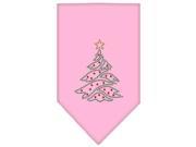 Mirage Pet Products 67 25 06 SMLPK Christmas Tree Rhinestone Bandana Light Pink Small