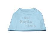 Mirage Pet Products 52 25 11 MDBBL I Believe in Santa Paws Shirt Baby Blue M 12