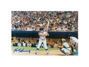 Autograph Warehouse 36631 Keith Hernandez Autographed 8 x 10 Photo New York Mets 1986 World Champion New York Mets Image 4 Hitting At Shea Stadium