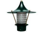 Dabmar Lighting LV106B G Cast Aluminum Flair Top Pagoda Light with 3 In. Base Green