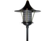Dabmar Lighting LV106A B Cast Aluminum Flair Top Pagoda Light with 0.50 In. Base Black