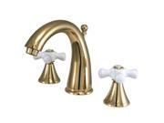 Kingston Brass KS2972PX Two Handle 8 in. to 16 in. Widespread Lavatory Faucet with Brass Pop up