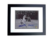 Real Deal Memorabilia CarboEastwick8x10BF Bernie Carbo and Rawly Eastwick Autographed Boston Red Sox 1975 World Series Home Run 8x10 Photo BLACK CUSTOM FRAME