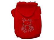 Mirage Pet Products 54 88 LGRD Bunny Rhinestone Hoodies Red L 14
