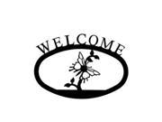 Village Wrought Iron WEL 38 L Butterfly Welcome Sign Large