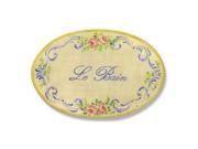 Stupell Industries WRP 275 Le Bain Blue Print Oval Wall Plaque