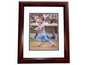 Real Deal Memorabilia GLuzinski8x10 2MF Greg Luzinski Autographed Philadelphia Phillies 8x10 Photo MAHOGANY CUSTOM FRAME