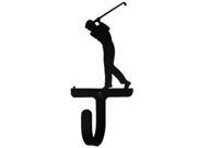 Village Wrought Iron WH 135 S Golfer Wall Hook Small Black