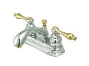 Kingston Brass KB2604AL Two Handle 4 in. Centerset Lavatory Faucet with Retail Pop up