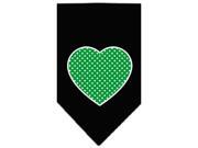 Mirage Pet Products 66-100 SMBK Green Swiss Dot Heart Screen Print Bandana Black Small Mirage Pet Products 66-100 SMBK Green Swiss Dot Heart Screen Print Bandana Black Small