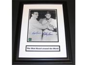 Bobby Thomson New York Giants And Ralph Branca Brooklyn Dodgers Dual Autographed Choking 8X10 Photo Custom Frame