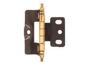 Amerock CM3175TMAE Functional Inset Full Wrap Hinge with Minarets Antique Brass