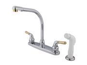 Kingston Brass KB754 8 in. High Arch Kitchen Faucet With Sprayer