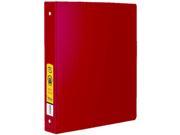 Bazic Products 4113 12 1 in. Red 3 Ring Binder with 2 Pockets