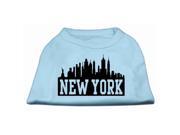 Mirage Pet Products 51 81 XXLBBL New York Skyline Screen Print Shirt Baby Blue XXL 18