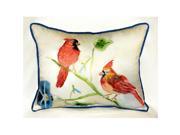 Betsy Drake HJ270 Betsy s Cardinals Art Only Pillow 15 x22