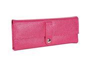 Budd Leather 290855 25 Pebble Grained Leather Jewel Roll Pink