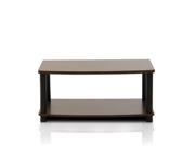 Furinno 13191DBR BK Turn N Tube No Tools 2 Tier Elevated TV Stands
