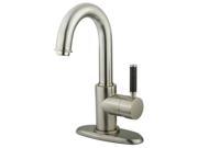 Kingston Brass FS8438DKL Single Handle 4 in. Centerset Lavatory Faucet with Push Pop up Optional Deck Plate