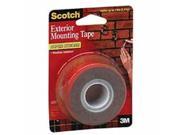 3M MMM4011 Heavy Duty Exterior Mounting Tape Holds 5 lb. 1in.x60in.