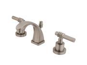 Kingston Brass KS4948ML Two Handle 4 in. to 8 in. Mini Widespread Lavatory Faucet with Brass Pop up