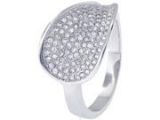 Doma Jewellery MAS02402 9 Sterling Silver Ring with Micro Set Cubic Zirconia Size 9
