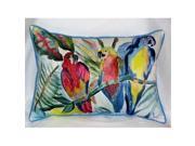 Betsy Drake HJ217 Parrot Family Art Only Pillow 15 x22