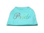 Mirage Pet Products 52 65 XLAQ Rainbow Pride Rhinestone Shirts Aqua XL 16