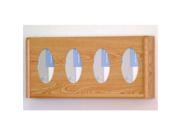 Wooden Mallet GBW11 4LO Four Pocket Glove and Tissue Box Holder in Light Oak Oval