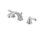 Kingston Brass KB961FL Two Handle 4 in. to 8 in. Mini Widespread Lavatory Faucet with Retail Pop up