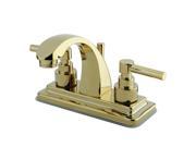 Kingston Brass KS4642EL Two Handle 4 in. Centerset Lavatory Faucet with Brass Pop up