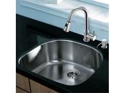 Vigo Inductries VG15290 VIGO All in One 24 inch Undermount Stainless Steel Kitchen Sink and Chrome Faucet Set